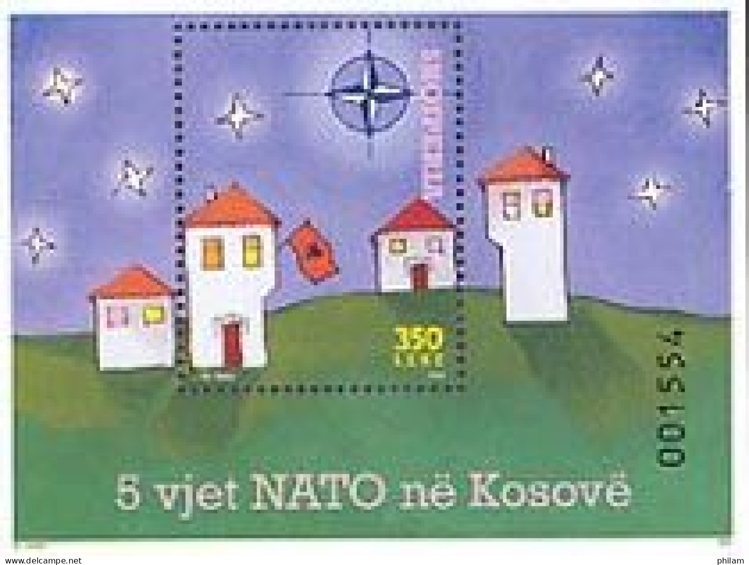 ALBANIE 2004 - 5 Ans De Présence OTAN AU KOSOVO - Bloc Dentelé - Albanie
