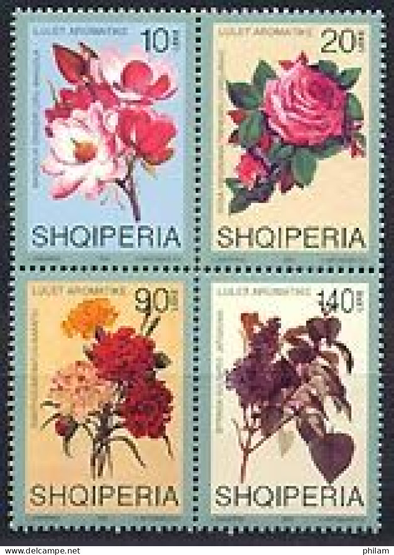 ALBANIE 2001 - Fleurs Aromatiques - 4 V. - Albanien