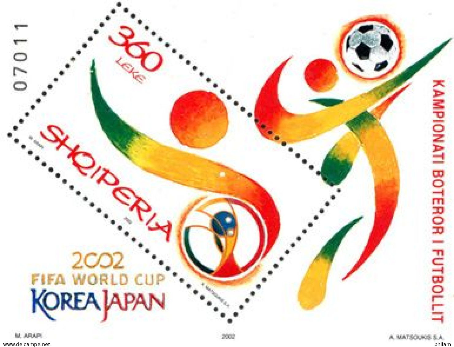 ALBANIE 2002 - Coupe Du Monde Japan-Korea - 1 BF - Albania