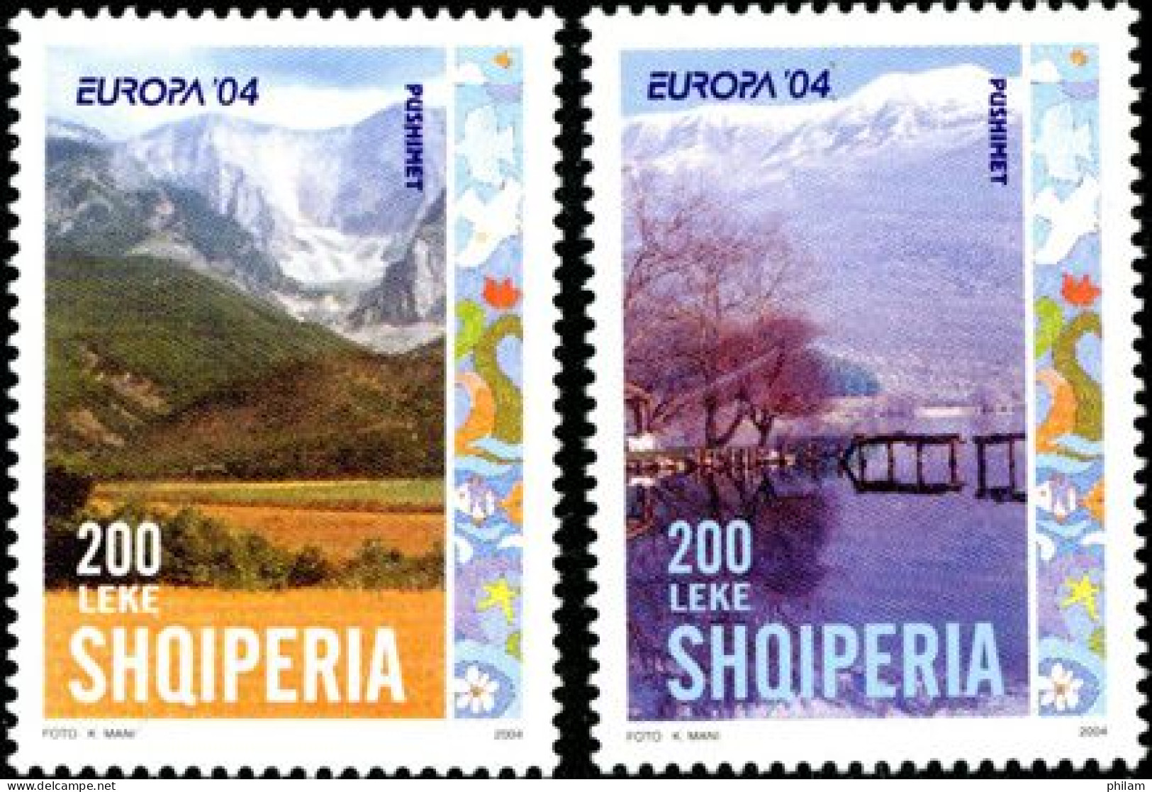 ALBANIE 2004 - Europa - Les Vacances - 2 Timbres De Feuilles - Albanien