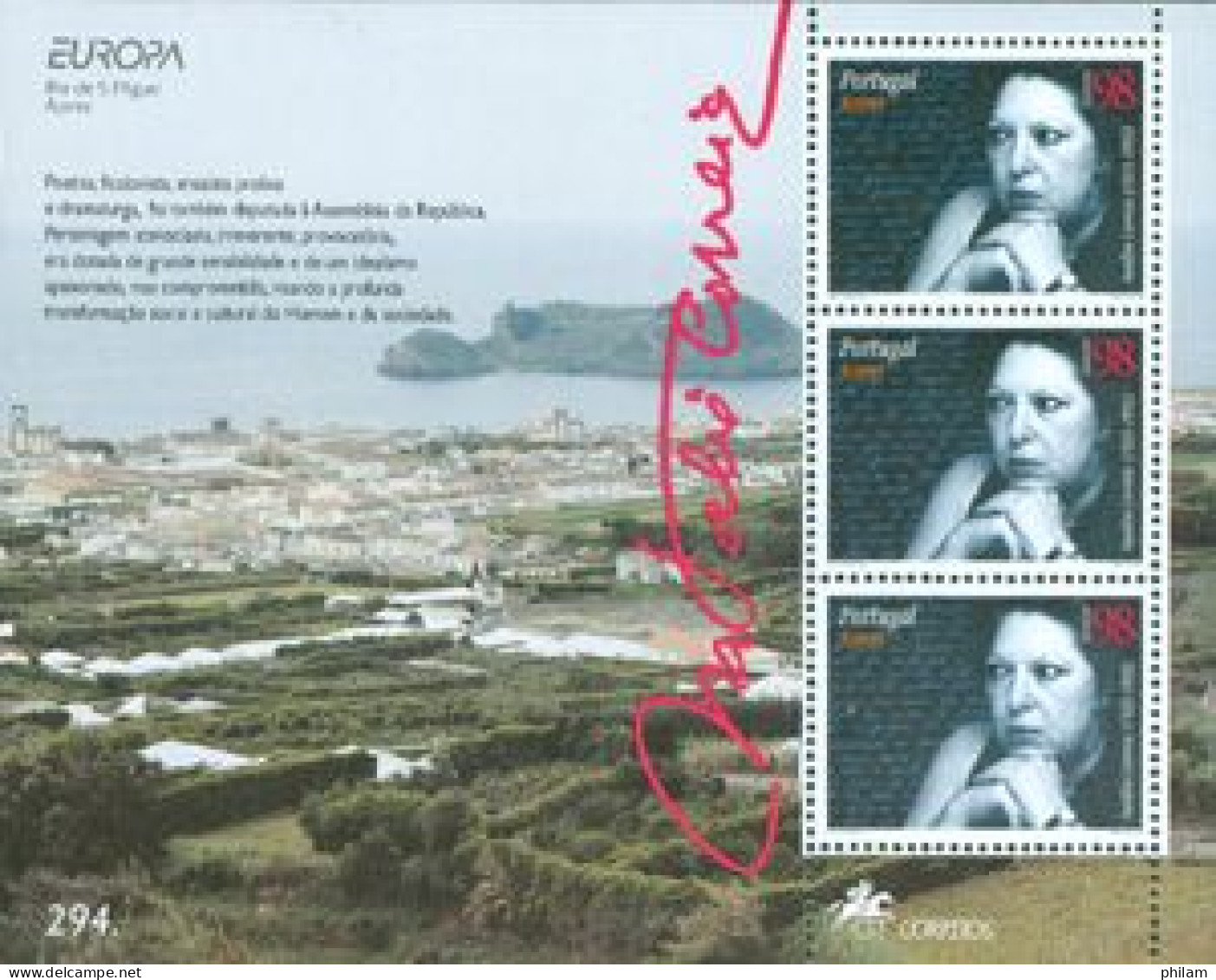 ACORES  1996 - Europa - Femmes Célèbres - Natalia Correia - BF - Azores