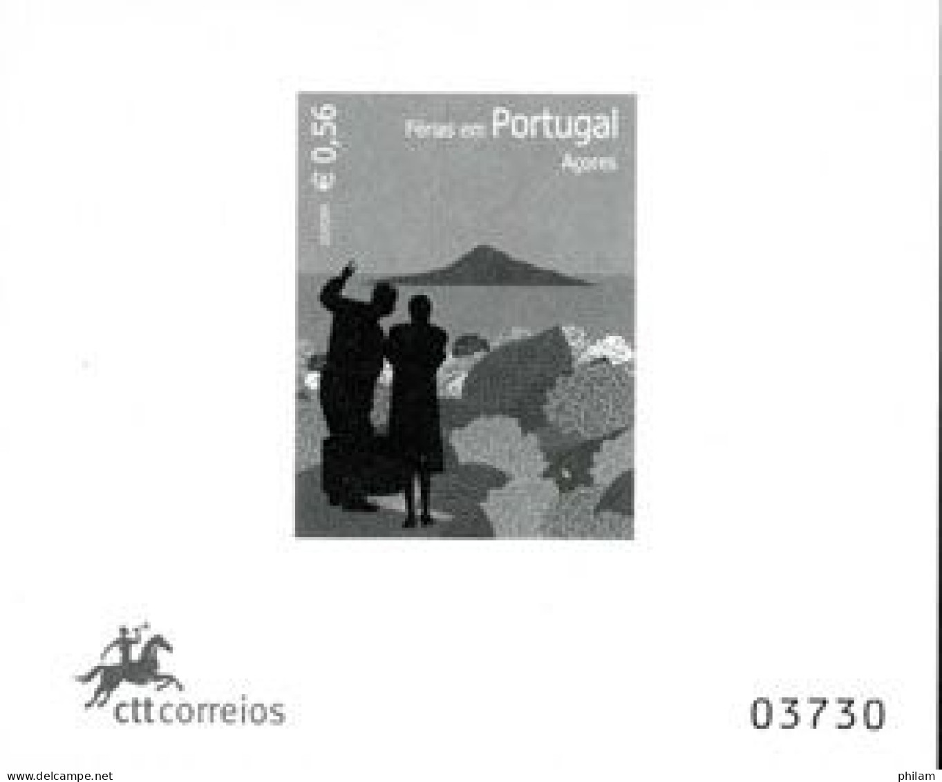 ACORES-Europa 2004-vacances-bloc De Luxe Tiré En Noir - Azores