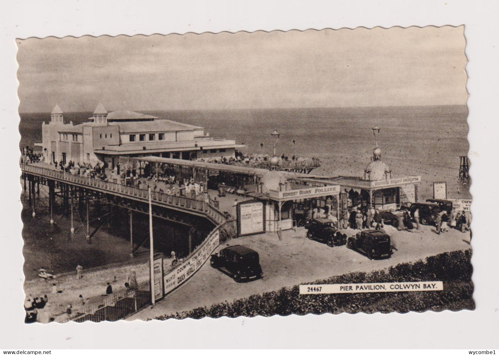 WALES -  Colwyn Bay Pier Pavilion  Unused Vintage Postcard - Denbighshire