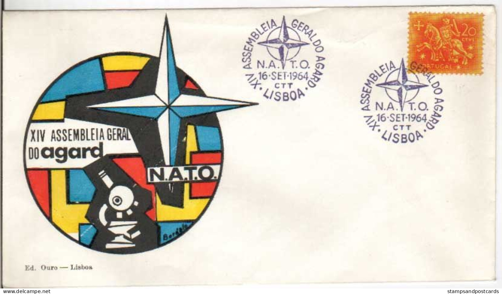 Portugal Reunion AGARD OTAN 1964 Cachet Commémoratif  NATO Meeting 1964 Event Postmark - NAVO