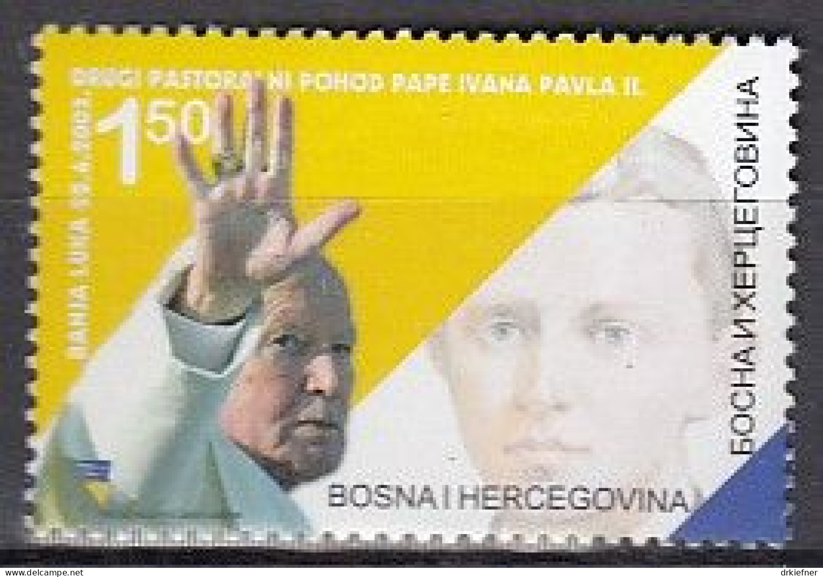 BOSNIEN Und HERZEGOWINA  302, Postfrisch **, Besuch Papst Johannes Paul II., 2003 - Bosnië En Herzegovina