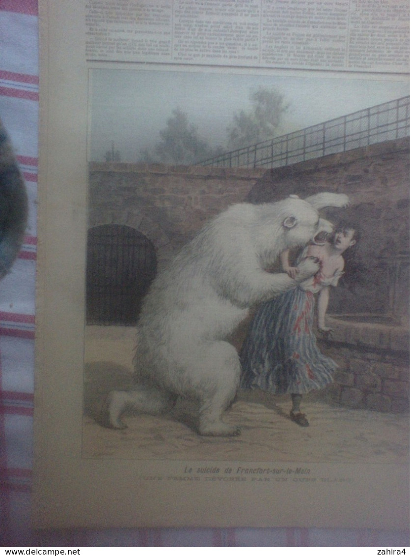 Le Petit Journal N°33 Emeutes à Bordeaux Kiosque Brulé Place D'Aquitaine Francfort/Mein Suicide Femme Dévorée Par 1 Ours - Tijdschriften - Voor 1900