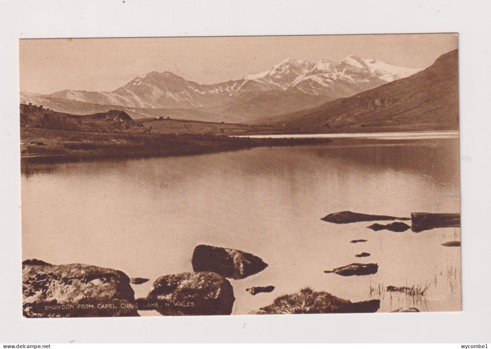 WALES -  Snowdon From Capel Curig Lake  Unused Vintage Postcard - Caernarvonshire