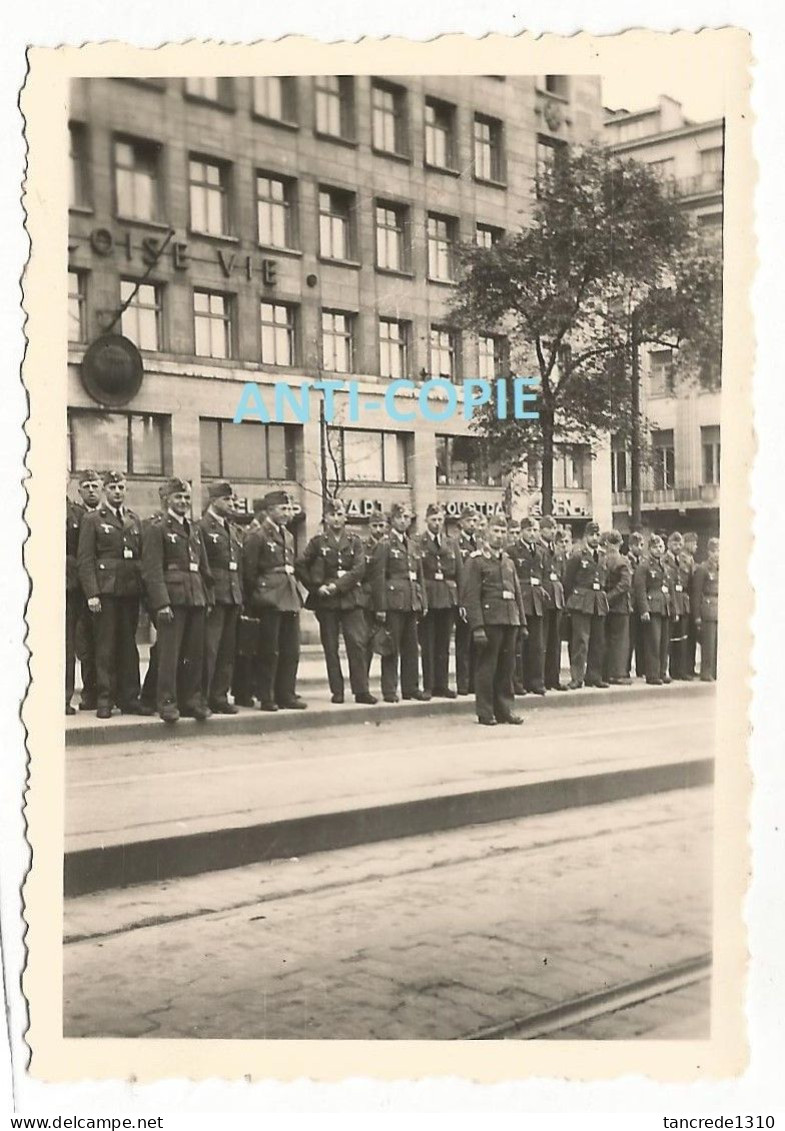 WW2 PHOTO ORIGINALE Soldats Allemands à BRUXELLES BRUSSEL BELGIQUE BELGIË - 1939-45