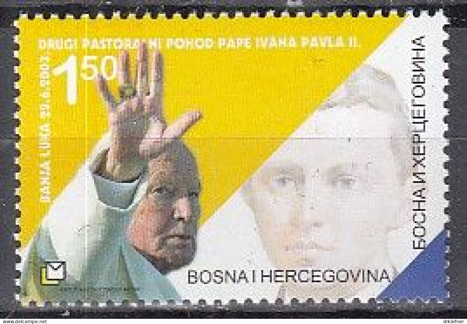 BOSNIEN Und HERZEGOWINA (kroatische Post)  112, Postfrisch **, Besuch Papst Johannes Paul II., 2003 - Bosnië En Herzegovina