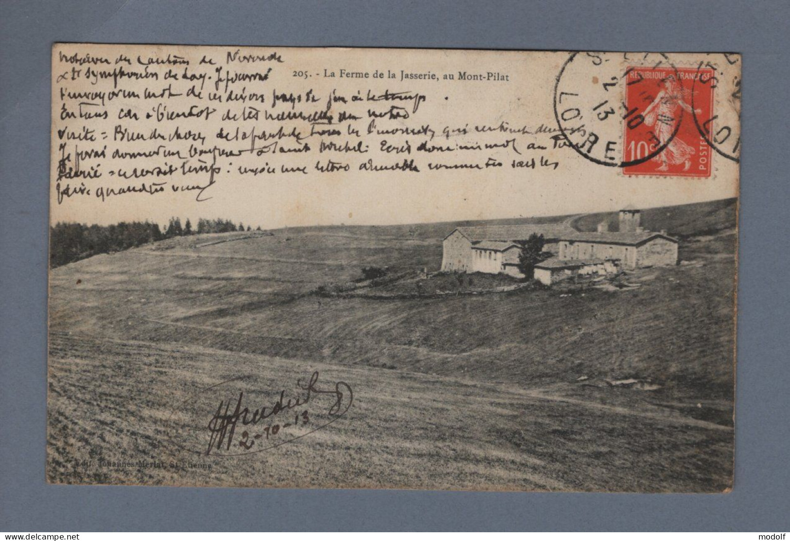 CPA - 42 - La Ferme De La Jasserie, Au Mont-Pilat - Circulée En 1913 - Mont Pilat