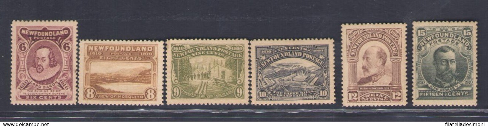 1911 Newfoundland, Stanley Gibbons N. 111/16, MH* - Sonstige & Ohne Zuordnung