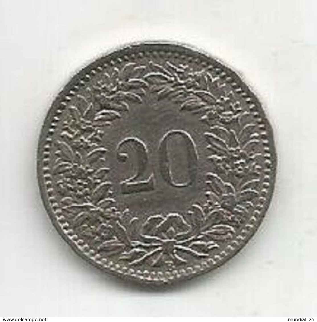 SWITZERLAND 20 RAPPEN 1947 B - 20 Centimes / Rappen