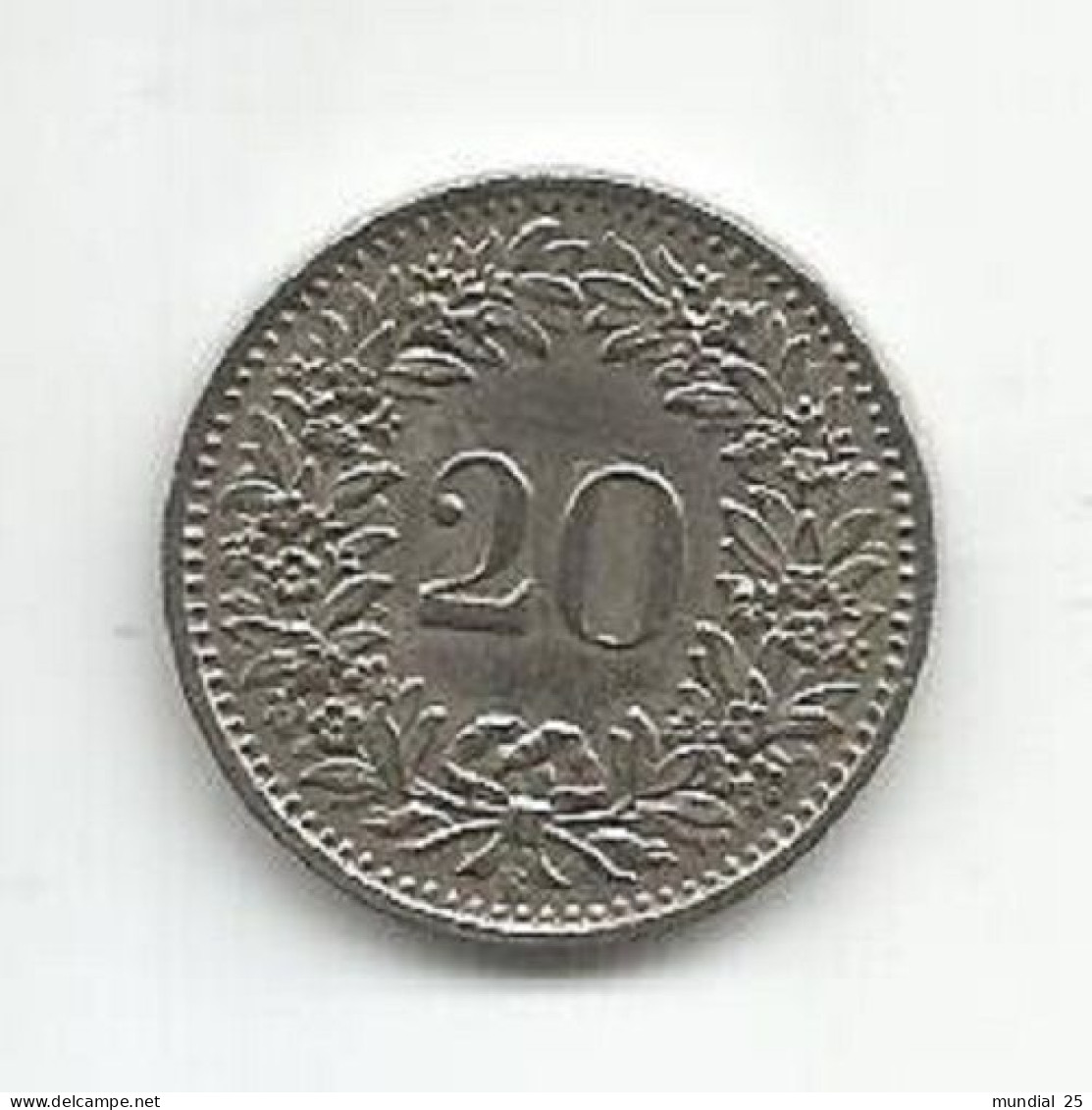 SWITZERLAND 20 RAPPEN 1958 B - 20 Rappen