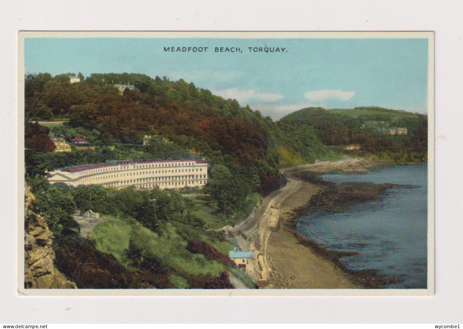 ENGLAND -  Torquay Meadfoot Beach  Unused Vintage Postcard - Torquay