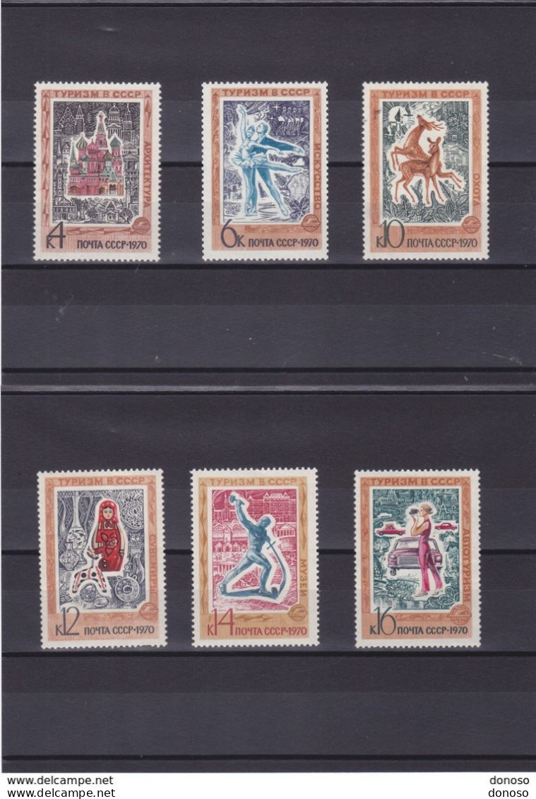 URSS 1970 TOURISME Yvert 3670-3675, Michel 3812-3817 NEUF** MNH Cote 4 Euros - Unused Stamps