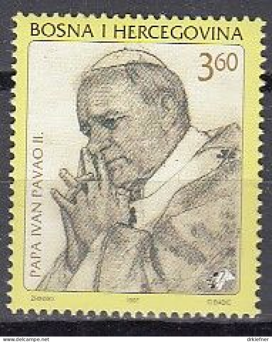 BOSNIEN Und HERZEGOWINA (kroatische Post)  37, Postfrisch **, Besuch Papst Johannes Paul II., 1997 - Bosnien-Herzegowina