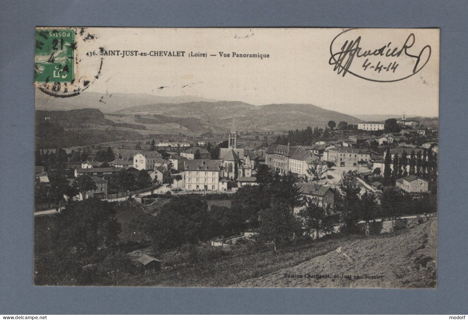 CPA - 42 - Saint-Just-en-Chevalet - Vue Panoramique - Circulée En 1914 - Saint Chamond