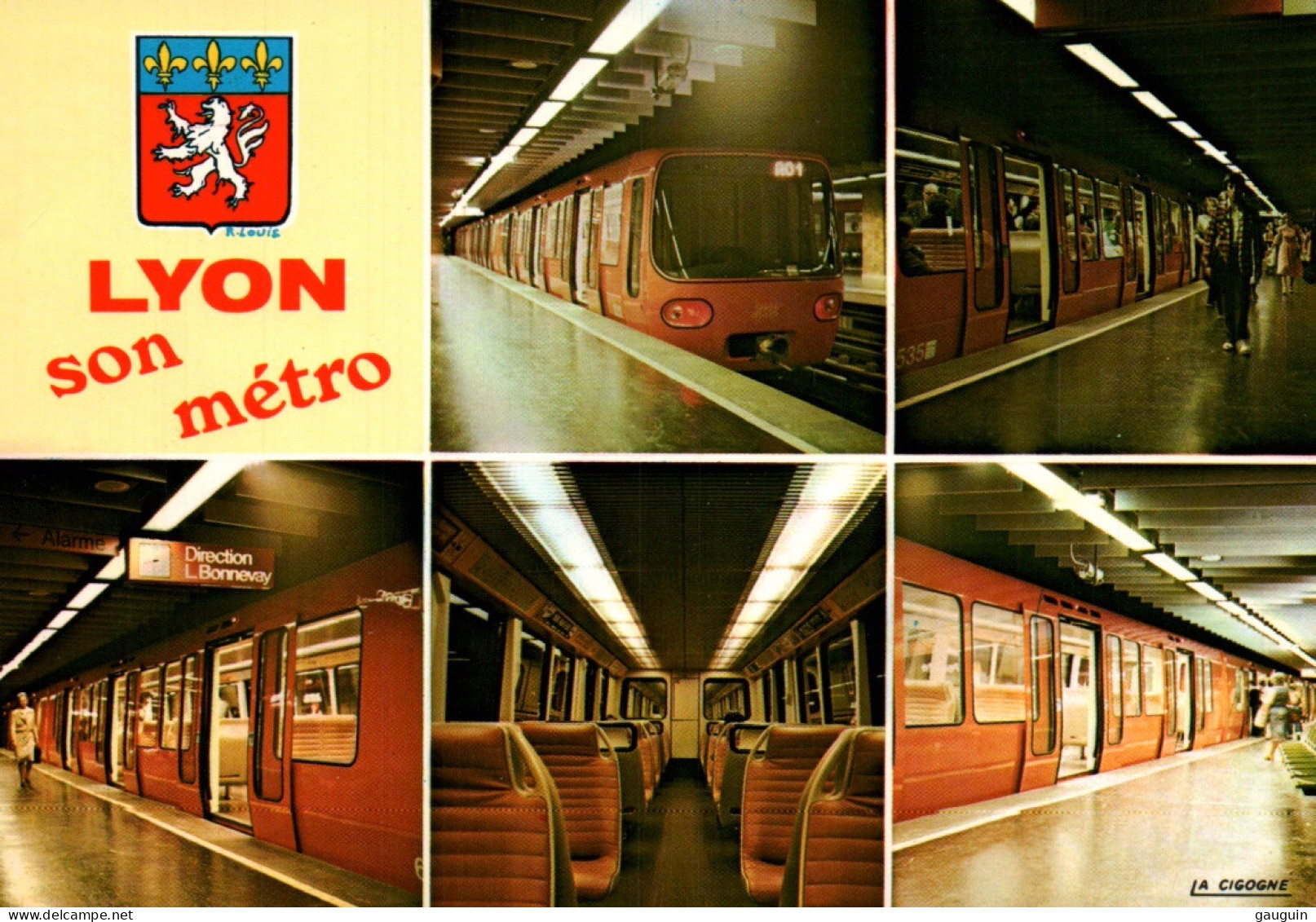 CPM - LYON - Son Métro (Multivues) … Edition La Cigogne - Metro
