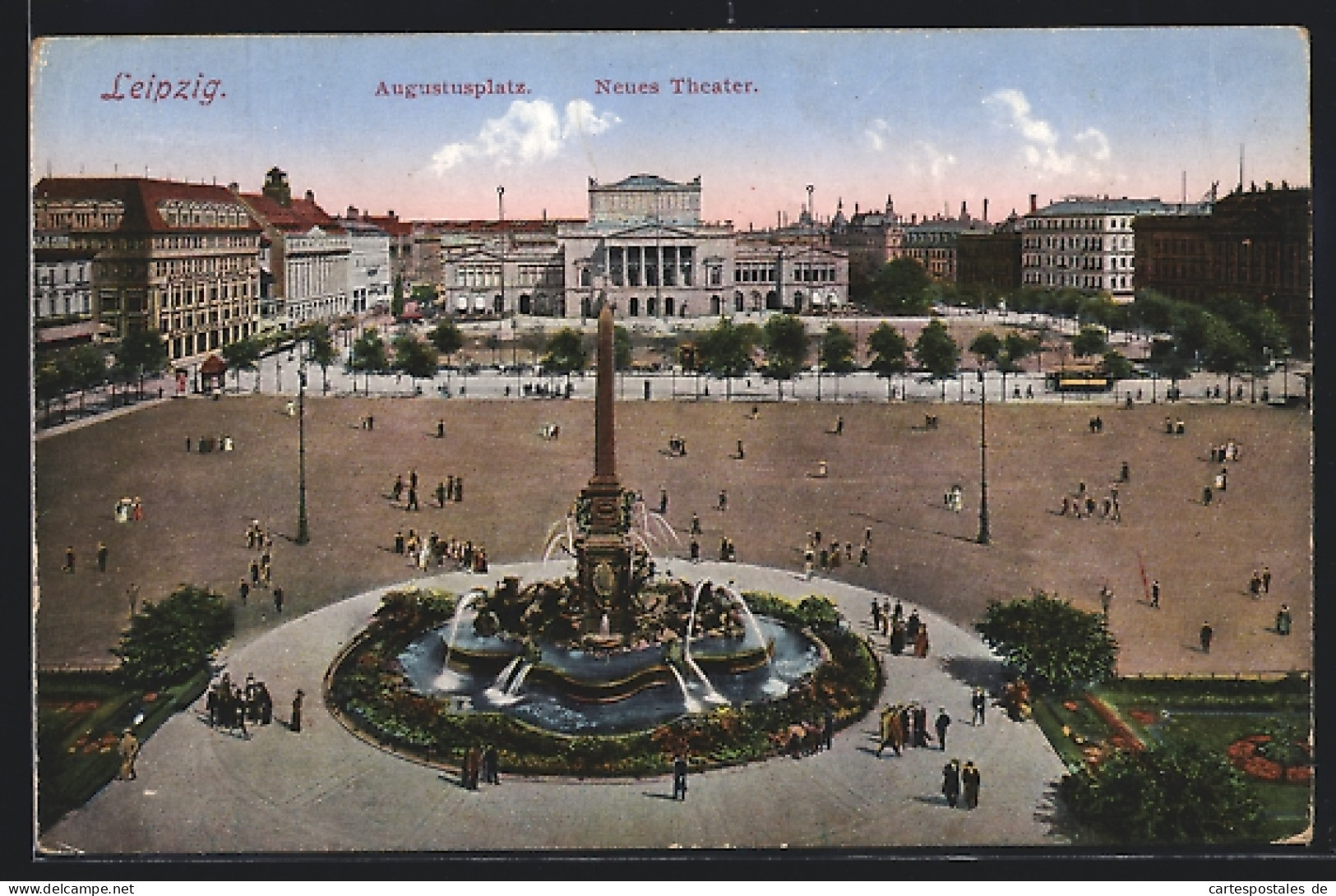 AK Leipzig, Augustusplatz, Neues Theater  - Théâtre