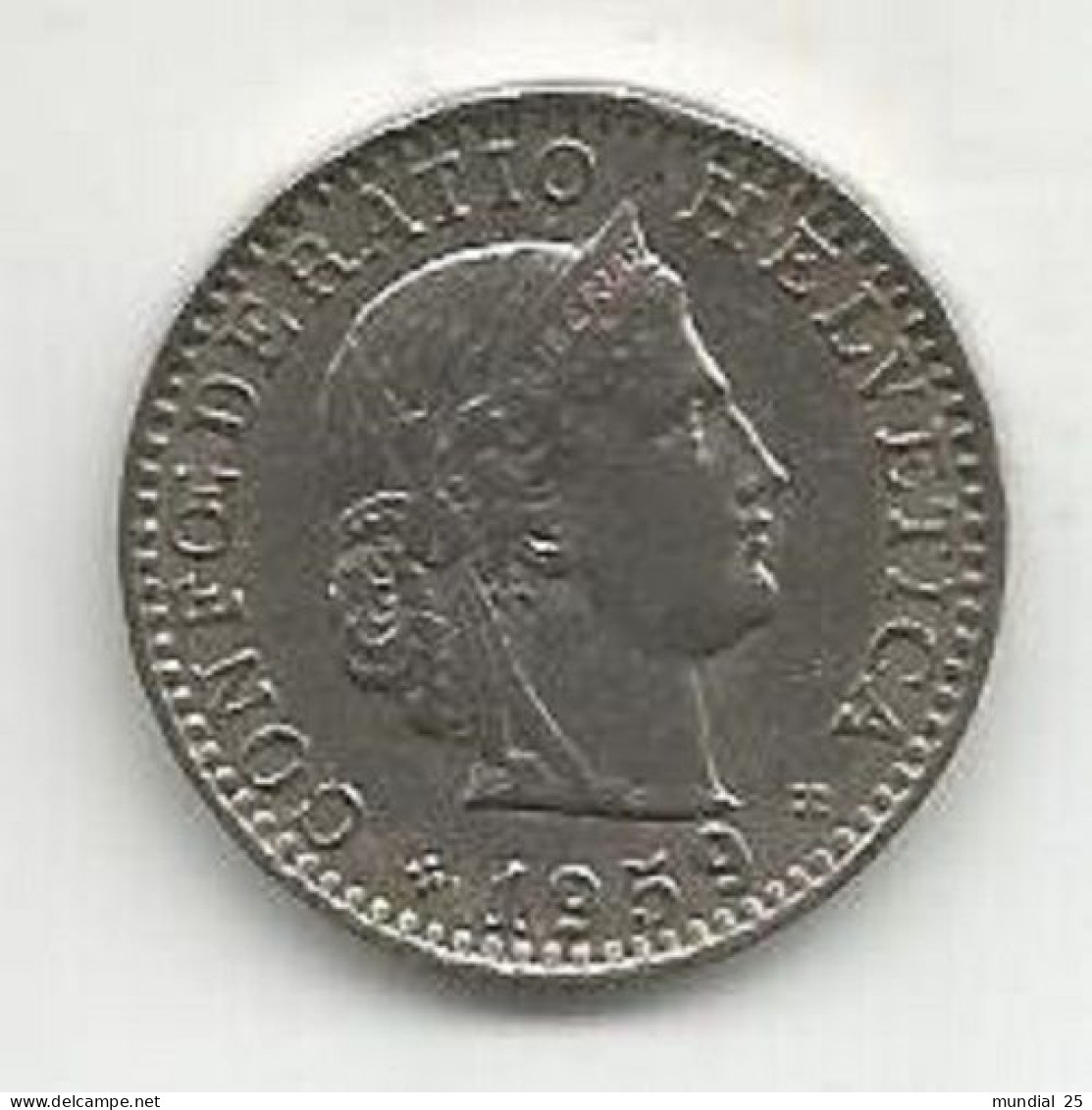 SWITZERLAND 20 RAPPEN 1959 B - 20 Rappen