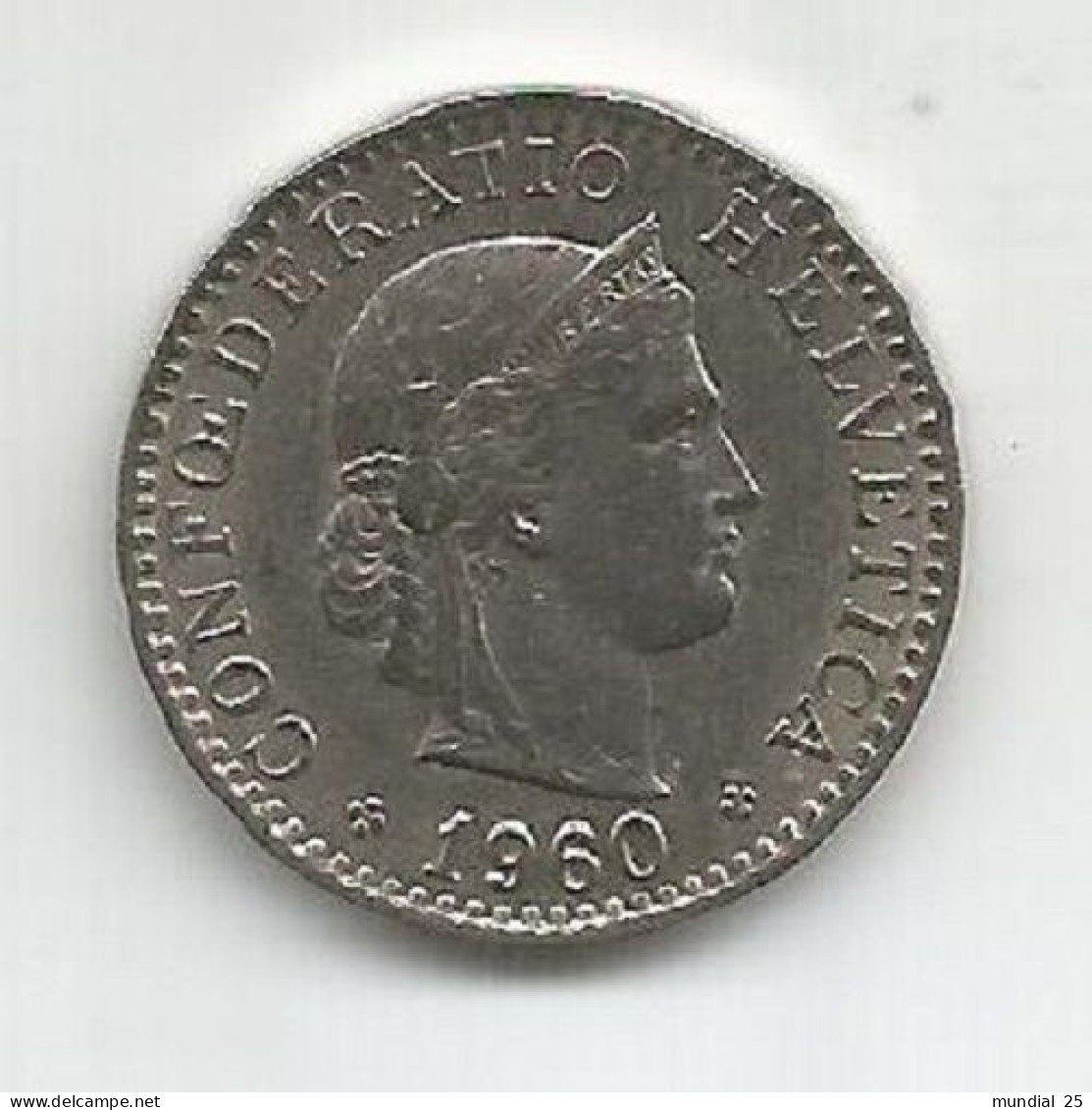 SWITZERLAND 20 RAPPEN 1960 B - 20 Centimes / Rappen