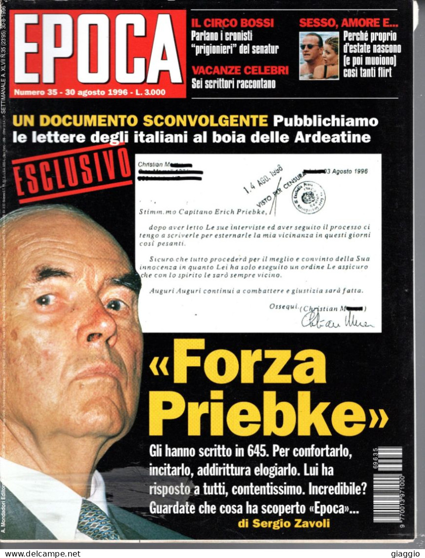 °°° RIVISTA EPOCA N° 2395 DEL 30 AGOSTO 1996 °°° - Other & Unclassified