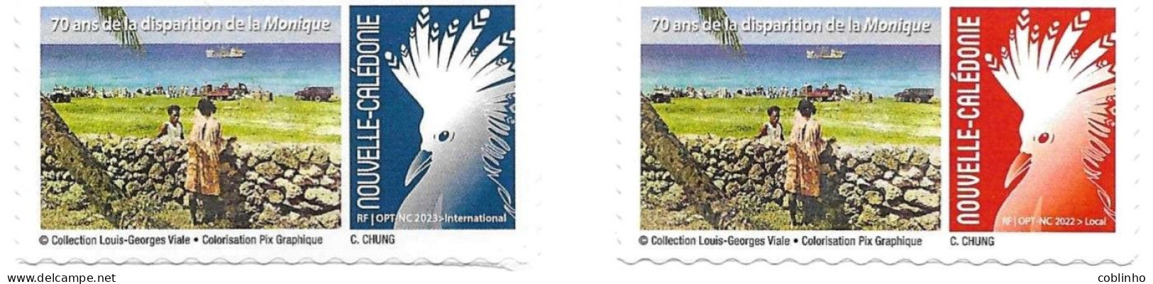 NOUVELLE CALEDONIE (New Caledonia)- Paire De Timbres Personnalisés - OPT - 2023 - La Monique - Unused Stamps