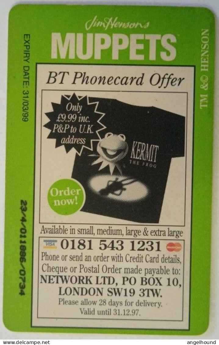 UK BT £2 Chip Card - Special Edition MUPPETS - BT Werbezwecke