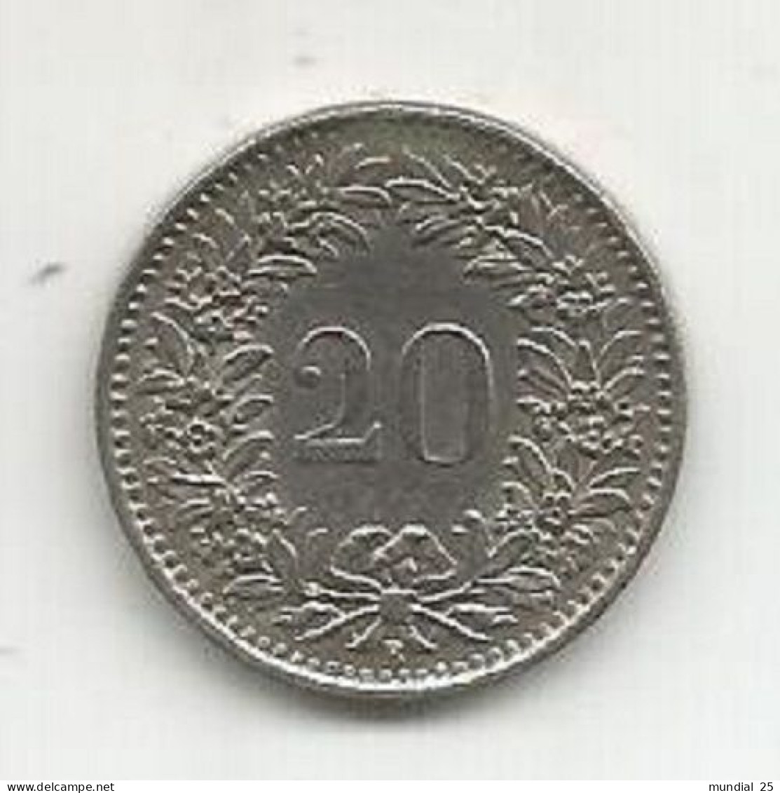 SWITZERLAND 20 RAPPEN 1964 B - 20 Centimes / Rappen