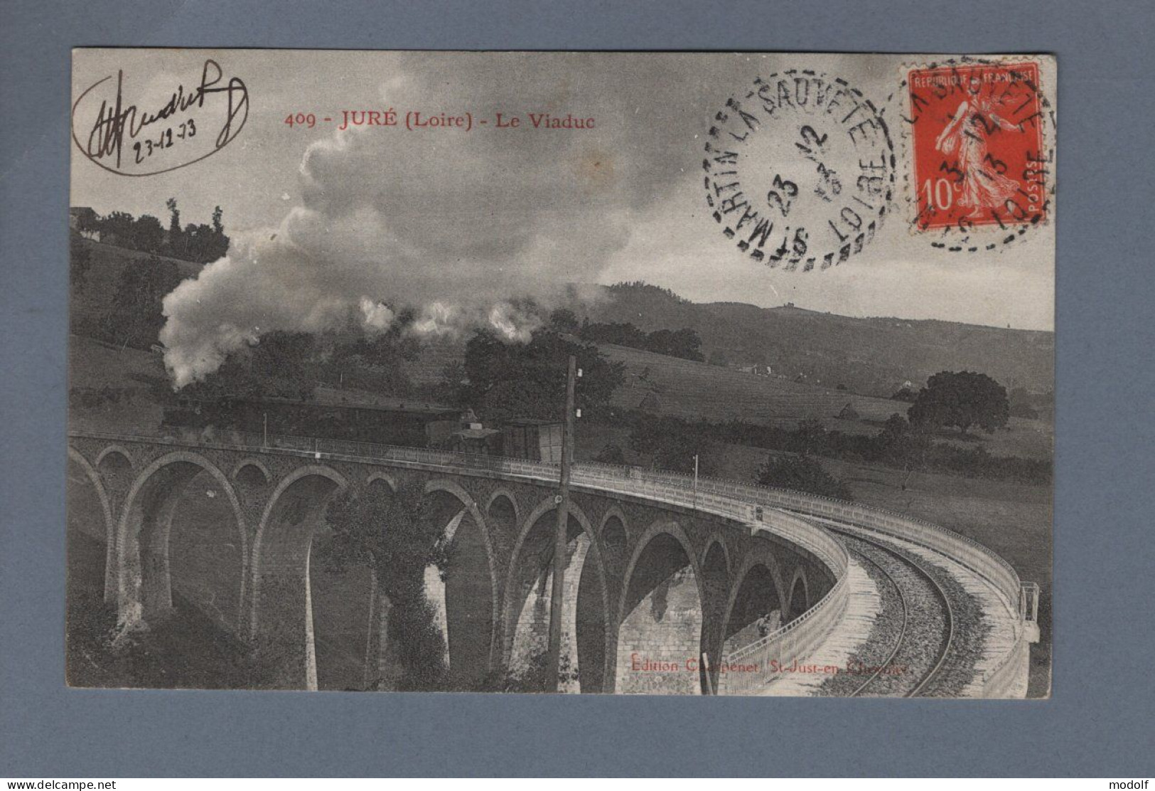 CPA - 42 - Juré - Le Viaduc (avec Train) - Circulée En 1913 - Sonstige & Ohne Zuordnung