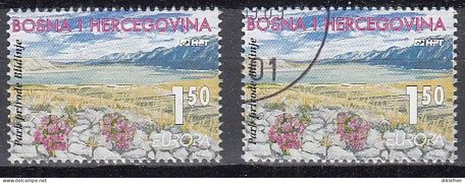 BOSNIEN Und HERZEGOWINA (kroatische Post)  51, Postfrisch ** + Gestempelt, Europa CEPT: Natur- Und Nationalparks, 1999 - Bosnia And Herzegovina