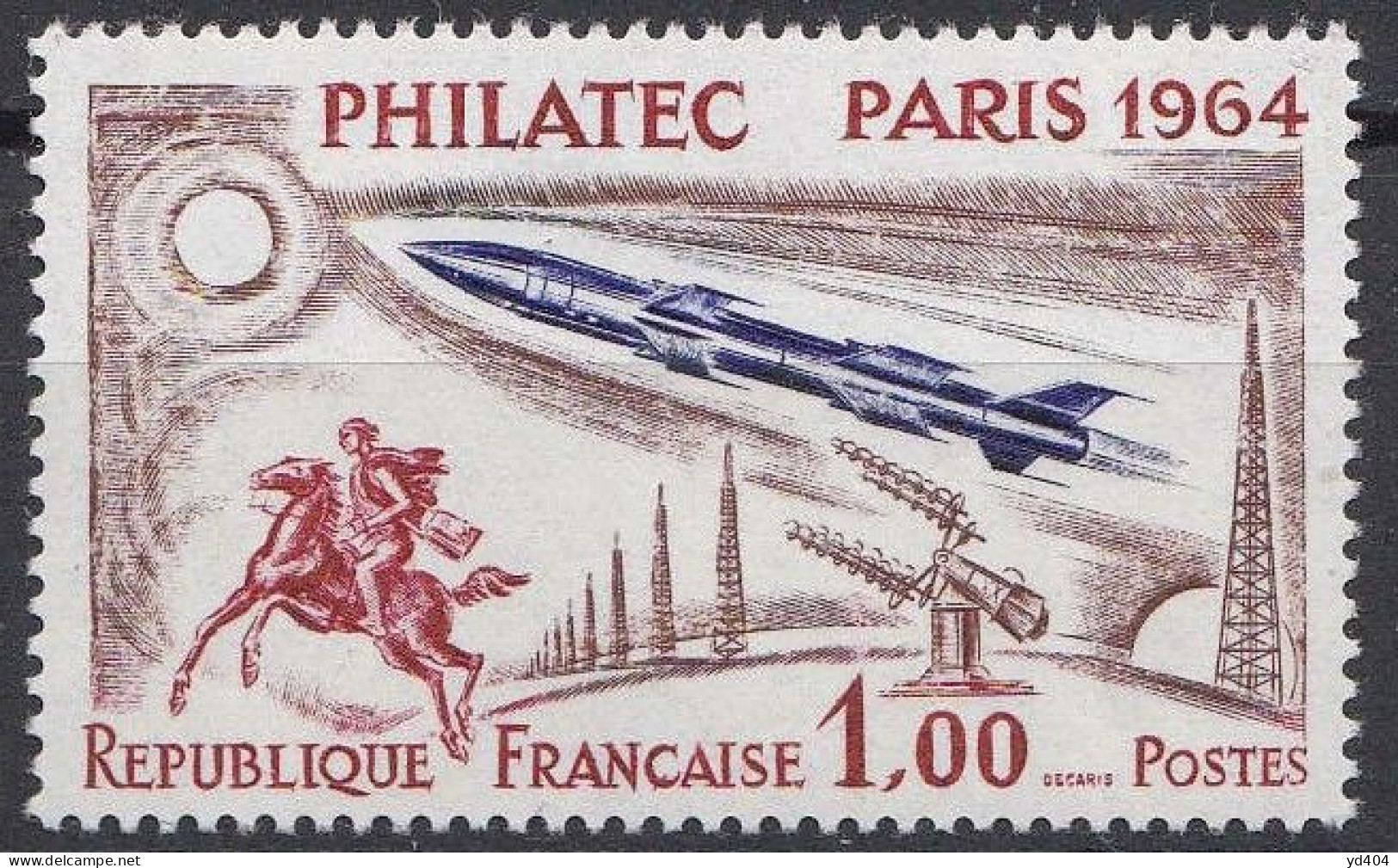 FR1117B- FRANCE – 1964 – PHILATEC 1964 – YT # 1422b MNH 20 € - Ongebruikt