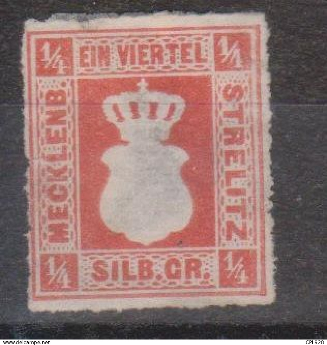 Mecklembourg-Strelitz N° 1 Sans Gomme Avec Charnière - Mecklenburg-Strelitz