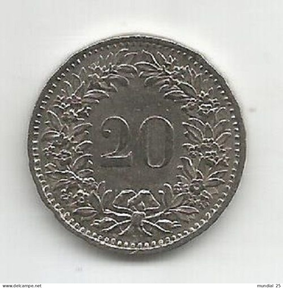 SWITZERLAND 20 RAPPEN 1974 - 20 Centimes / Rappen