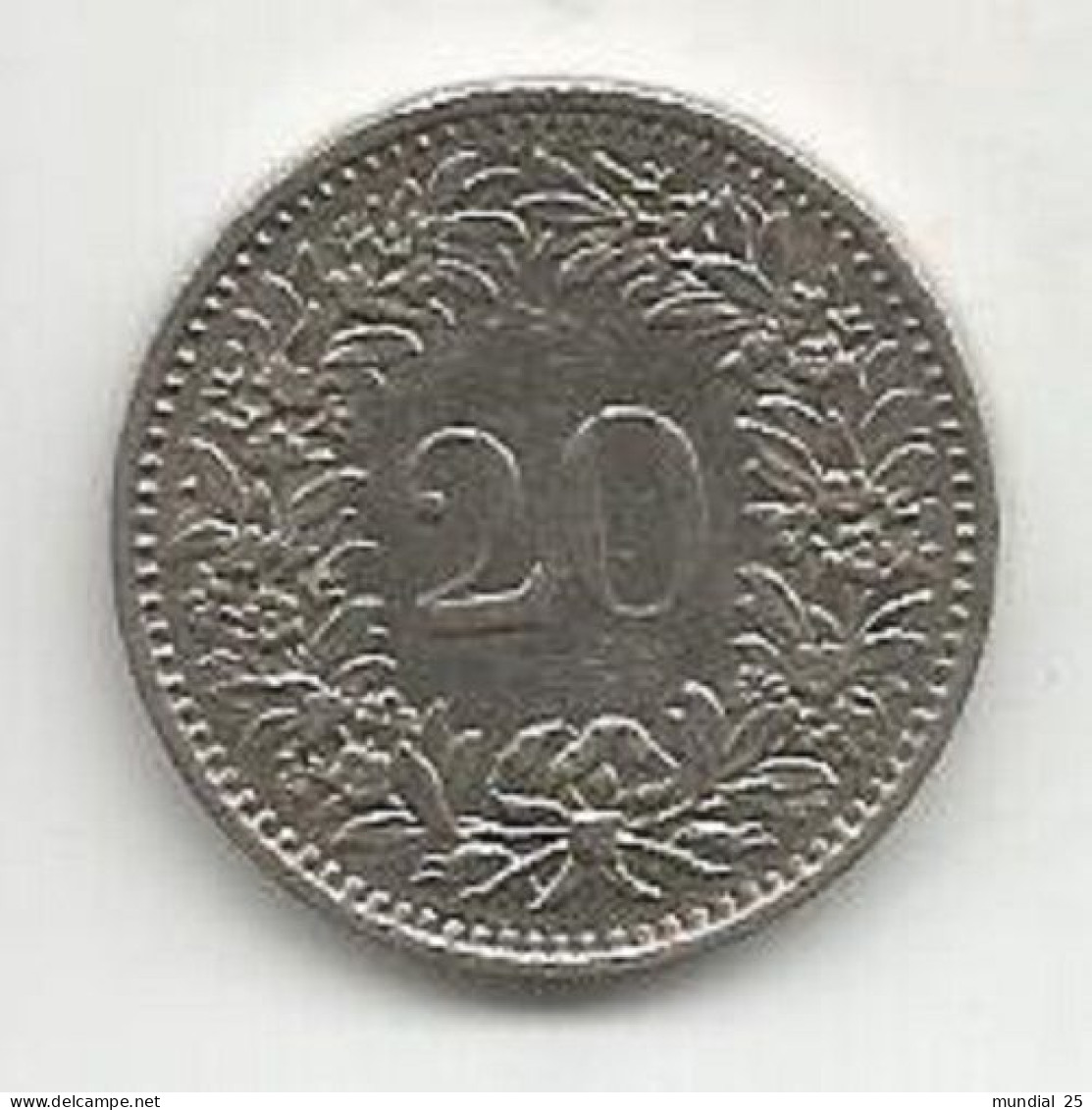SWITZERLAND 20 RAPPEN 1976 - 20 Centimes / Rappen
