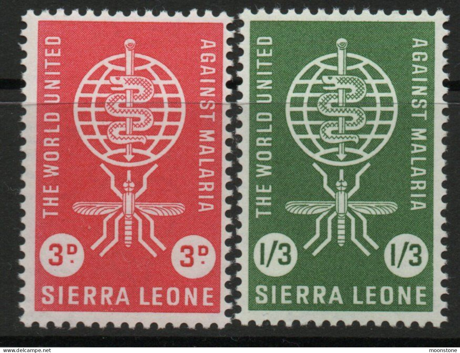 Sierra Leone 1962 Malaria Eradication Set Of 2, MNH, SG 240/1 (BA3) - Sierra Leone (...-1960)