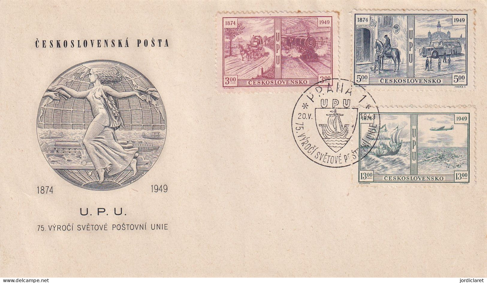 FDC 1949  UPU - Lettres & Documents
