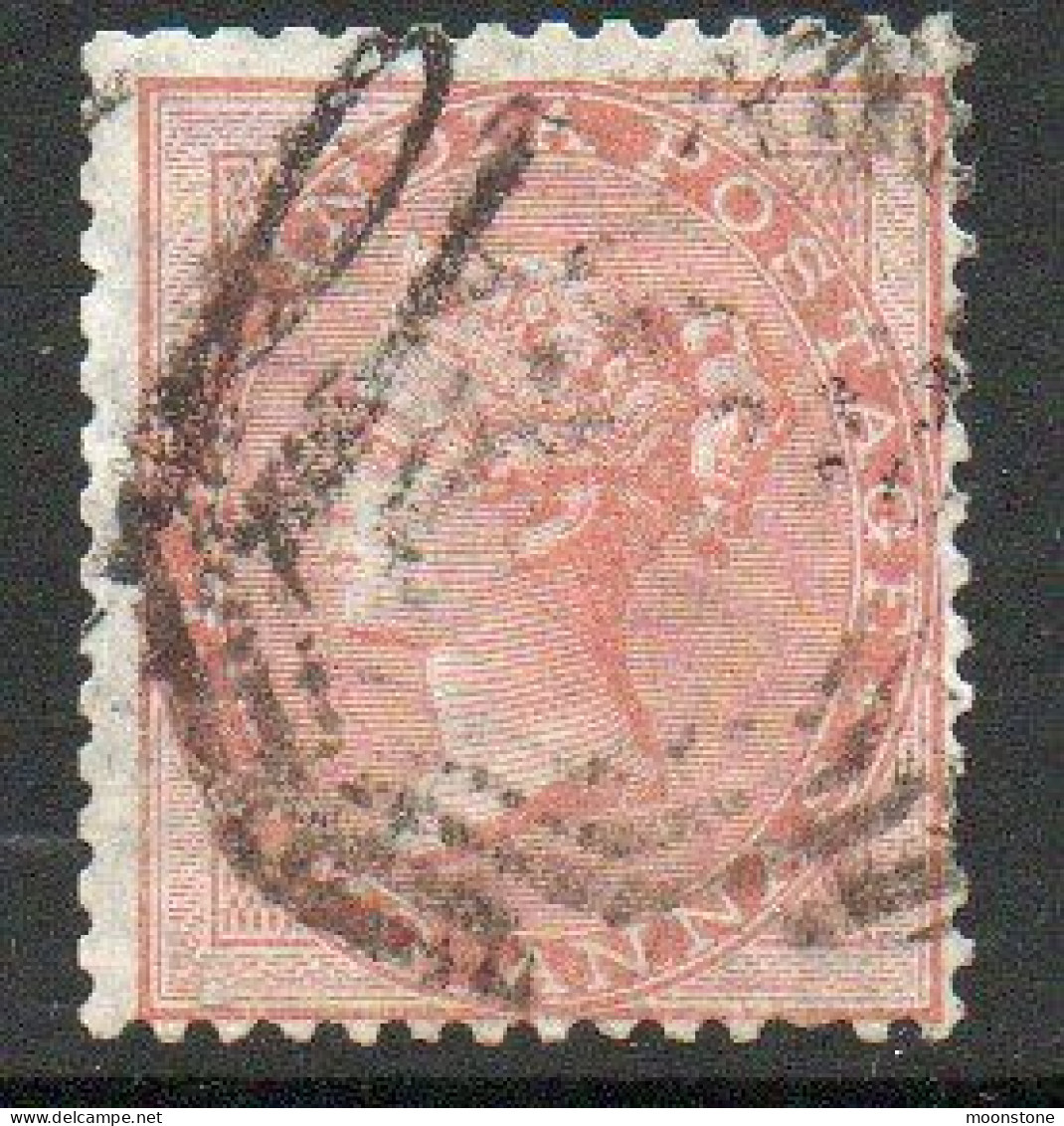 India 1865 2 Annas Brown-orange, Wmk. Elephant Head, Perf. 14, Used, SG 63 (E) - 1854 Britse Indische Compagnie