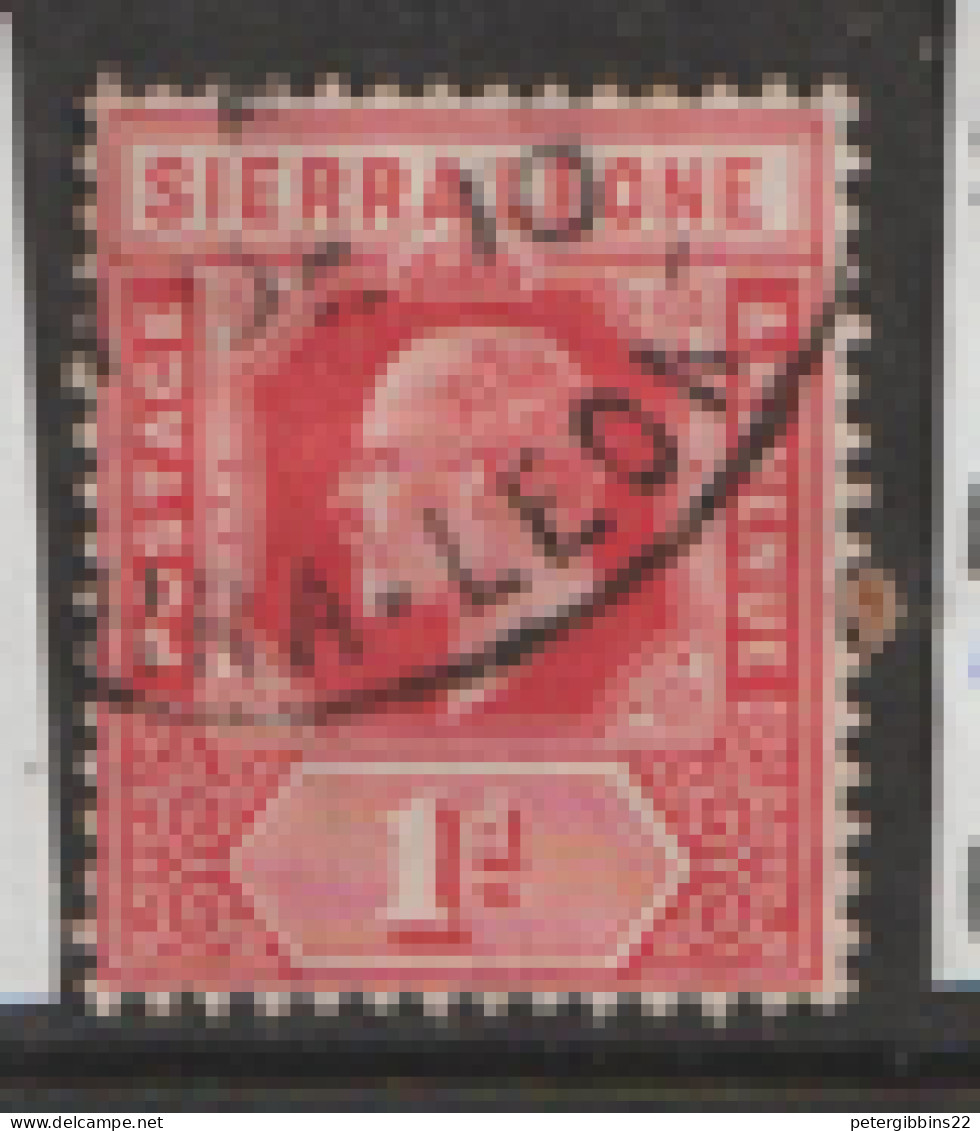 Sierra Leone  1907  SG  100a   1d  Red Fine Used - Sierra Leona (...-1960)