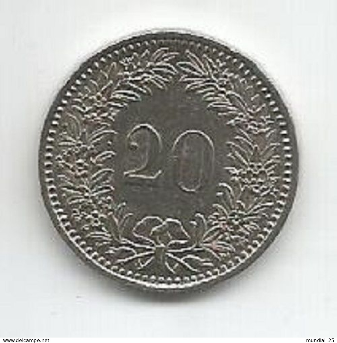 SWITZERLAND 20 RAPPEN 1982 - 20 Centimes / Rappen
