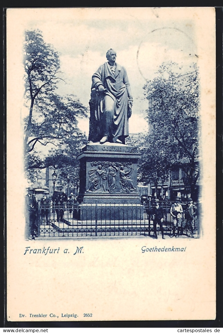 AK Frankfurt A. M., Goethedenkmal  - Frankfurt A. Main