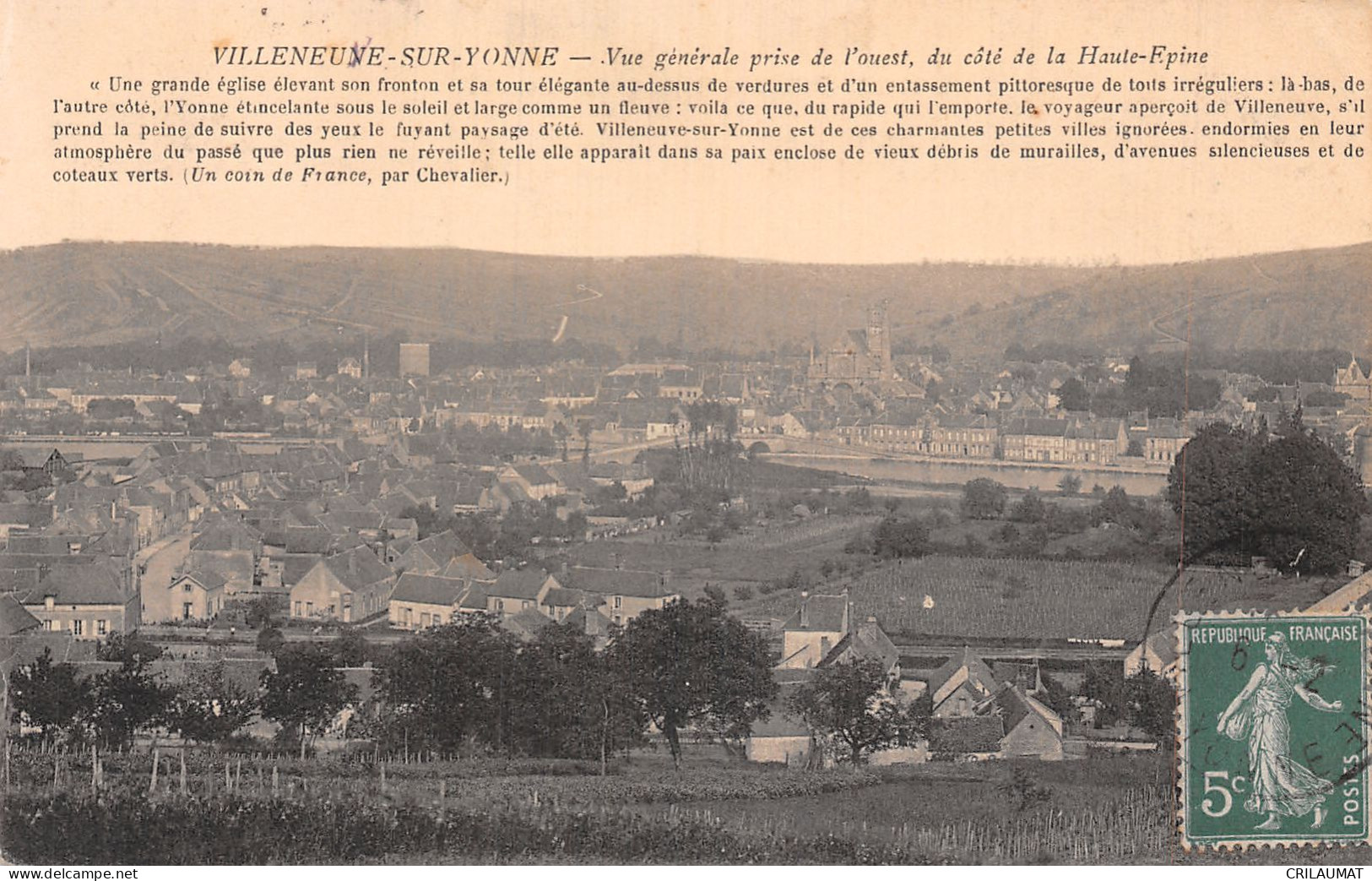 89-VILLENEUVE SUR YONNE-N°T5094-C/0329 - Villeneuve-sur-Yonne