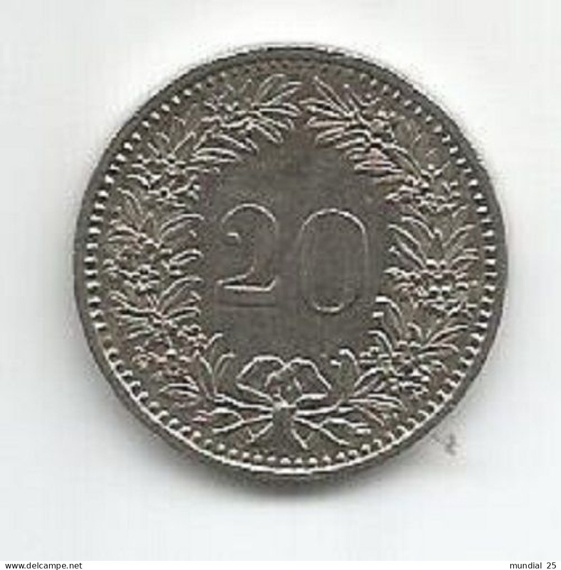 SWITZERLAND 20 RAPPEN 1984 - 20 Centimes / Rappen