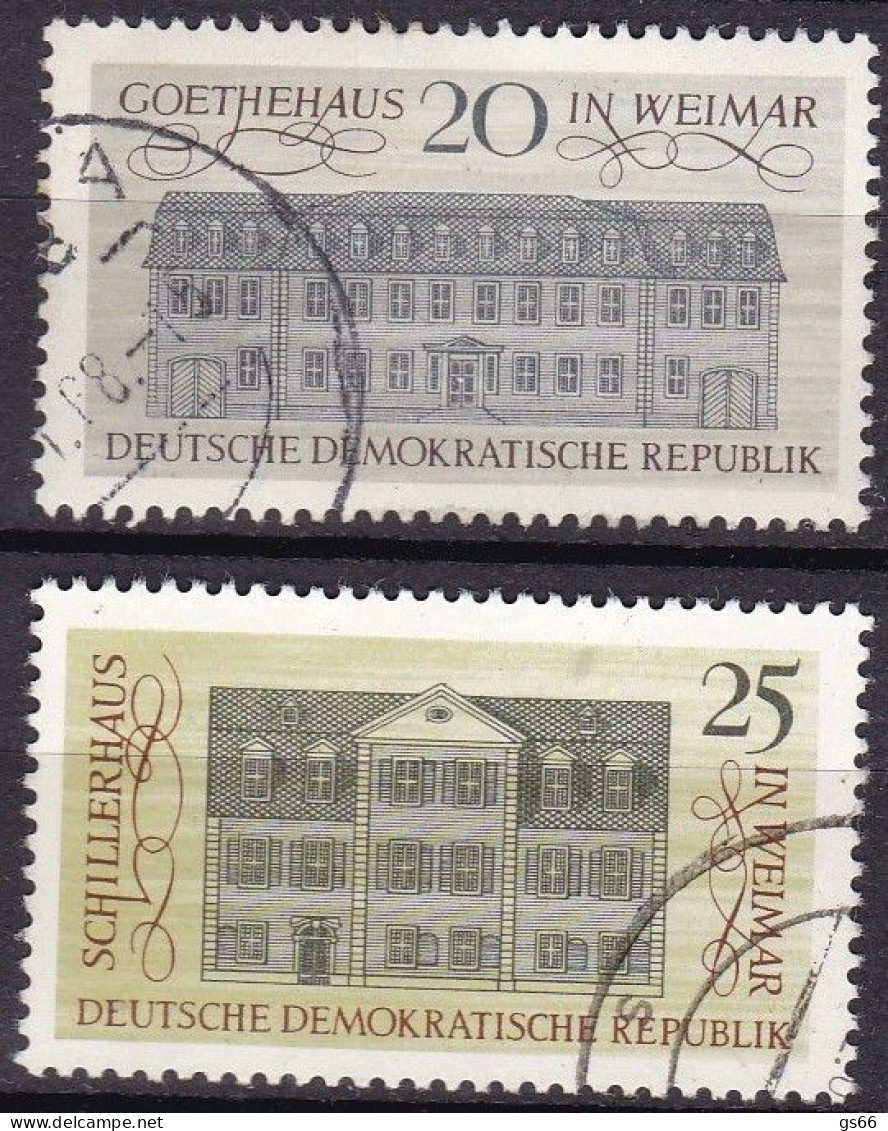 DDR  1967, 1329/30, Used Oo, Goethehaus, Schillerhaus, Weimar - Used Stamps