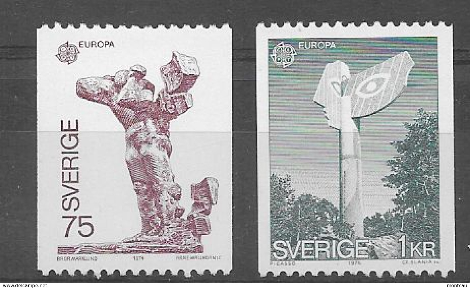 Suecia 1974.  Europa Mi 852-53  (**) - Unused Stamps