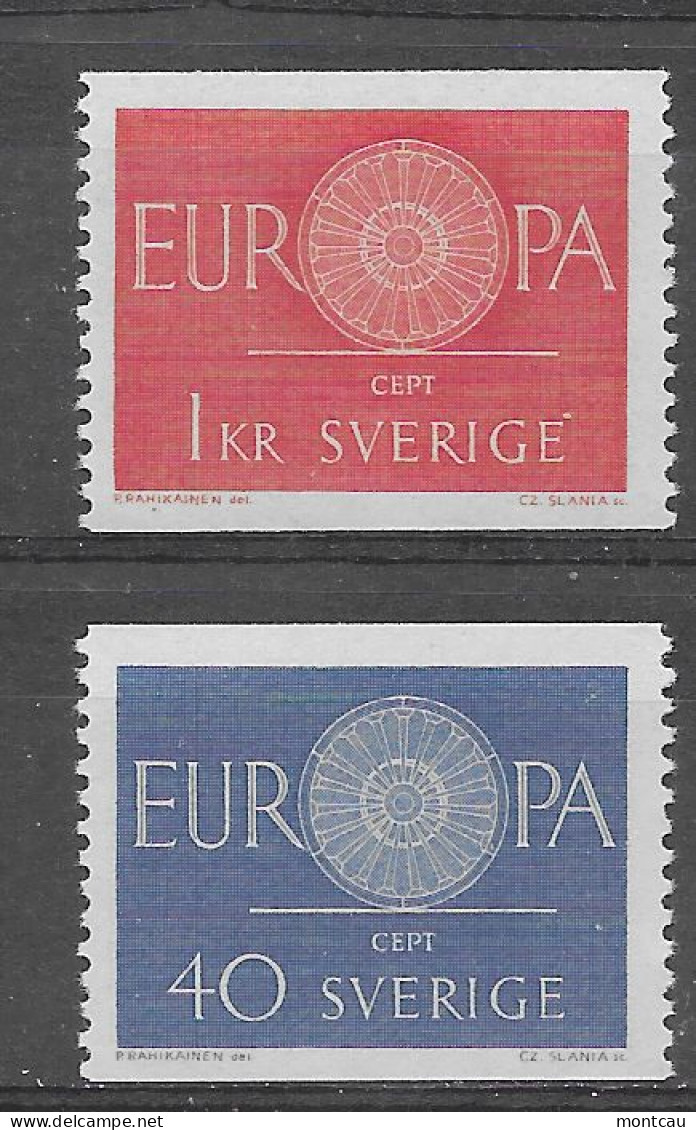 Suecia 1960.  Europa Mi 463-64  (**) - Neufs