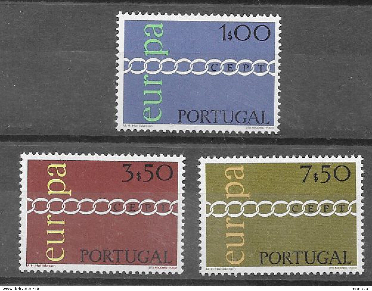 Portugal 1971.  Europa Mi 1127-29  (**) - Nuovi
