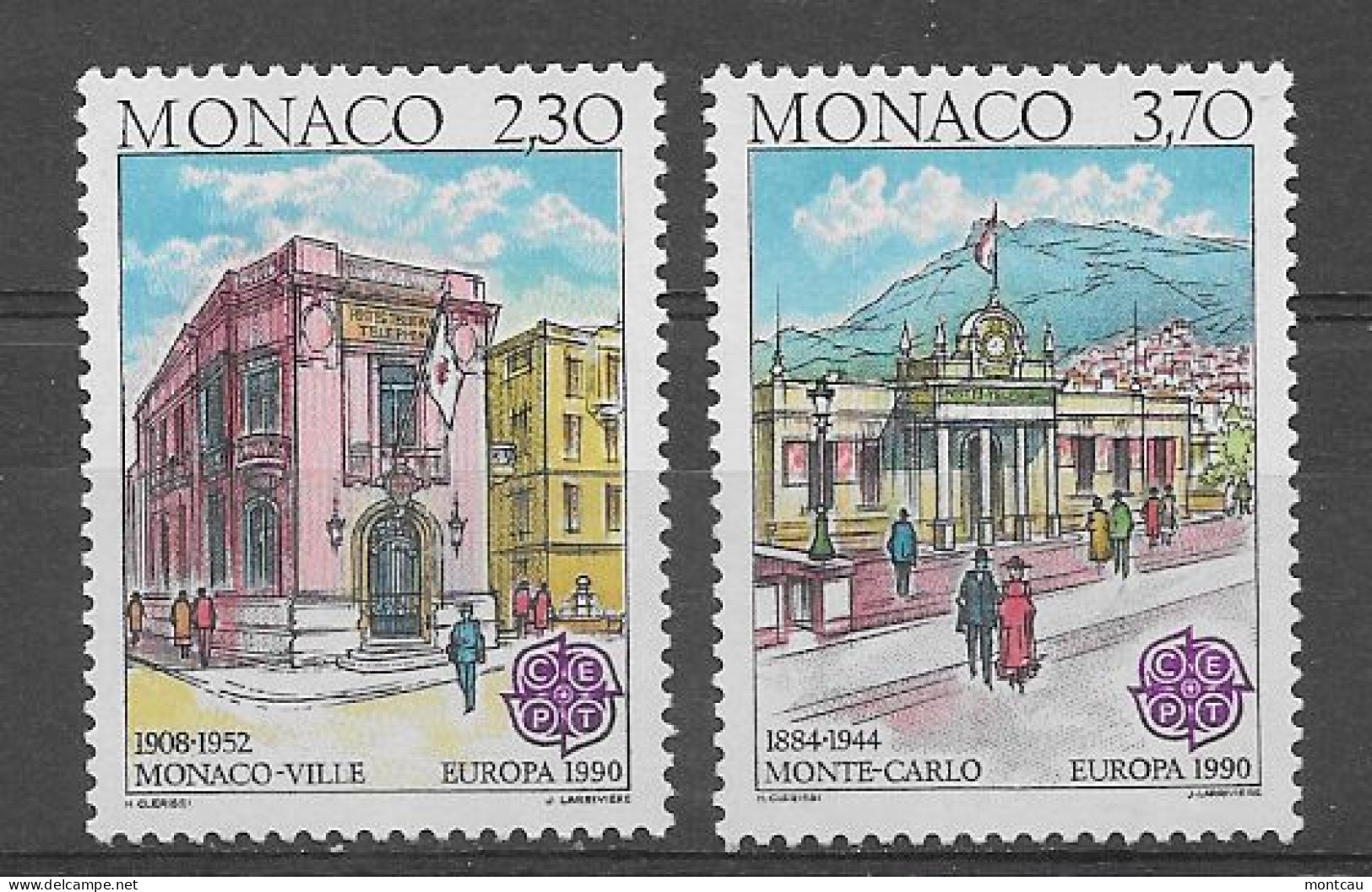 Monaco 1990.  Europa Mi 1961A-62A  (**) - Neufs