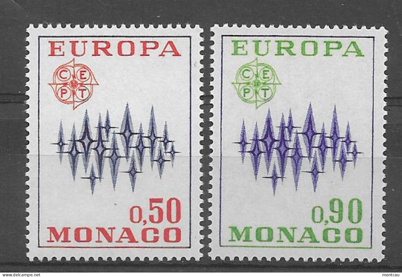 Monaco 1972.  Europa Mi 1038-39  (**) - Unused Stamps