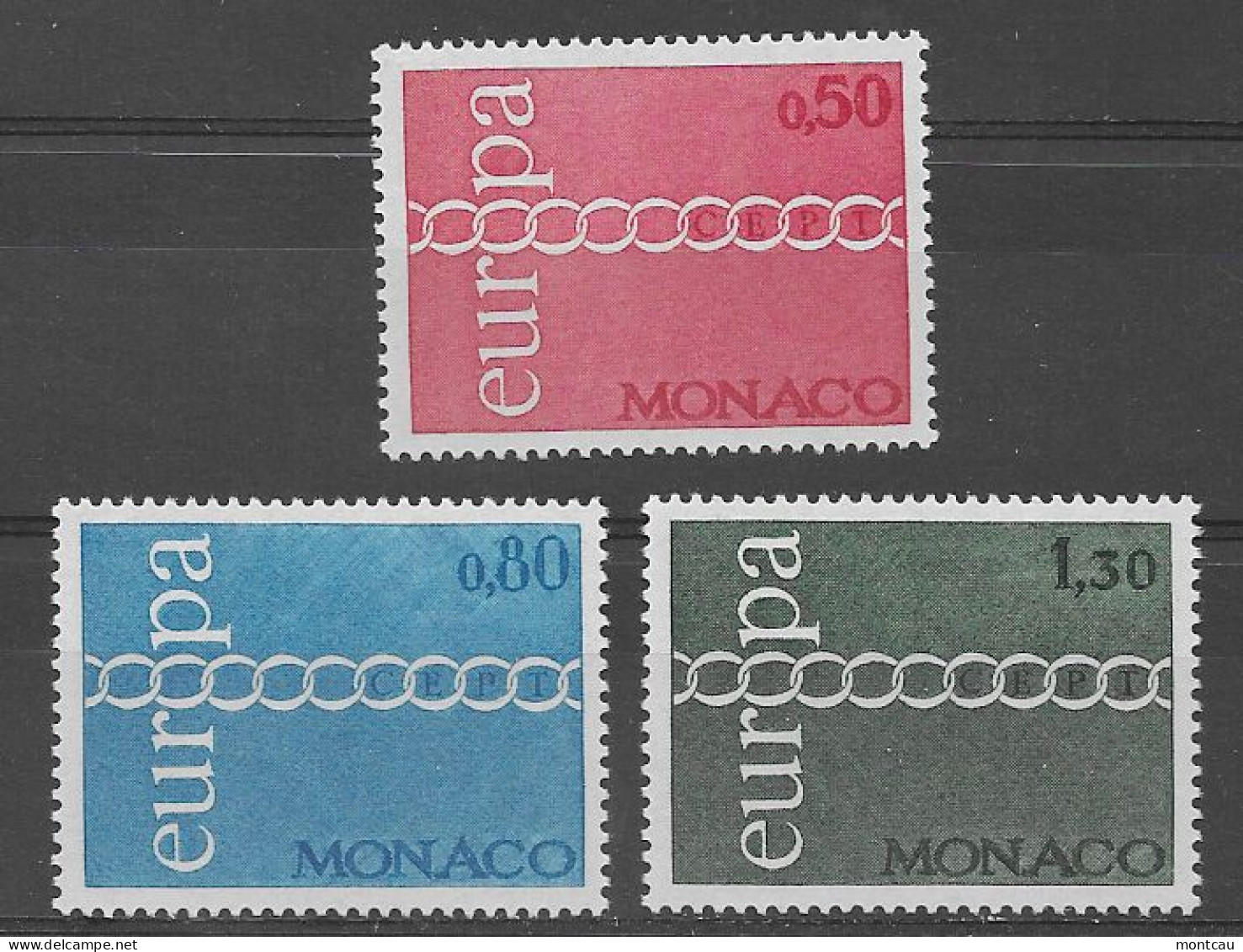 Monaco 1971.  Europa Mi 1014-16  (**) - Unused Stamps